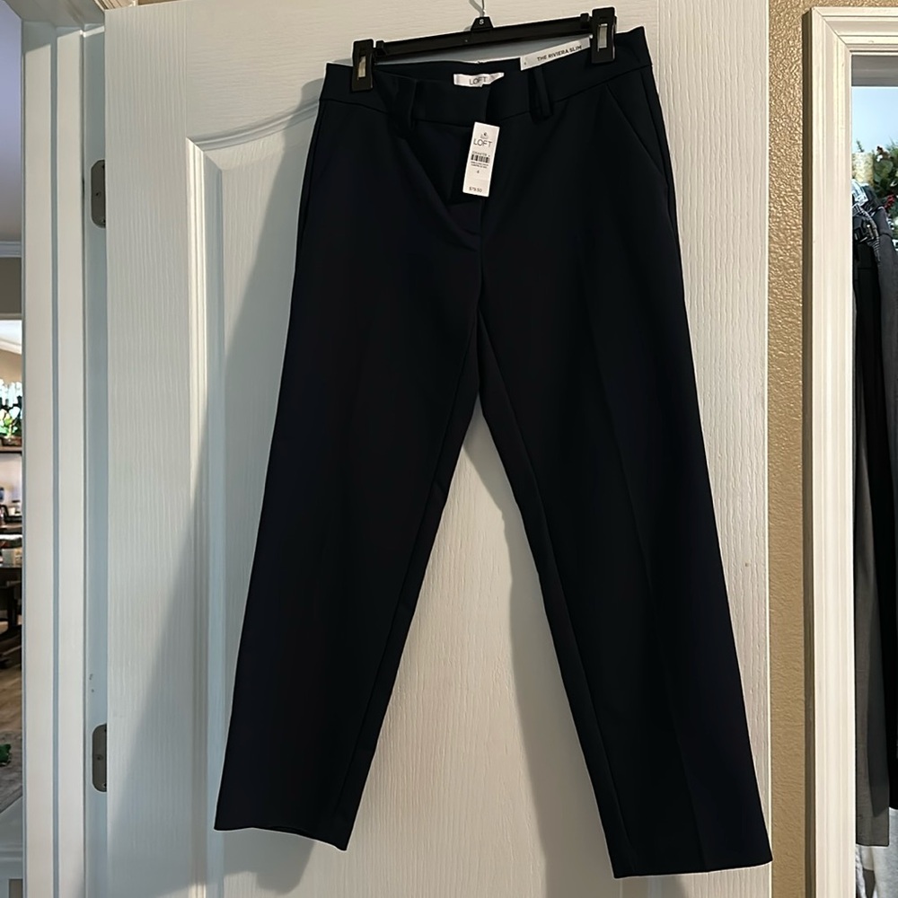 Loft Navy Rivieraa Slim Trousera